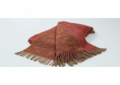 PLAID COCÓ THROW - RED PINK 130cm x 200cm (73% Mohair - 24% Wool/Suede - 3% Polyamide)